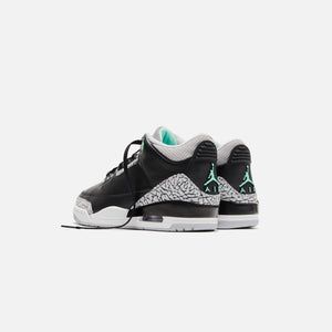 Nike Air Jordan 3 Retro - Black / Green Glow / Wolf Grey / White
