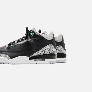 Nike TD Air Jordan Fresh 3 Retro - Black / Green Glow / Wolf Grey / White