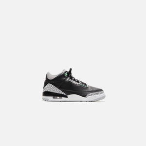 Nike TD Air Jordan 3 Retro - Black / Green Glow / Wolf Grey / White