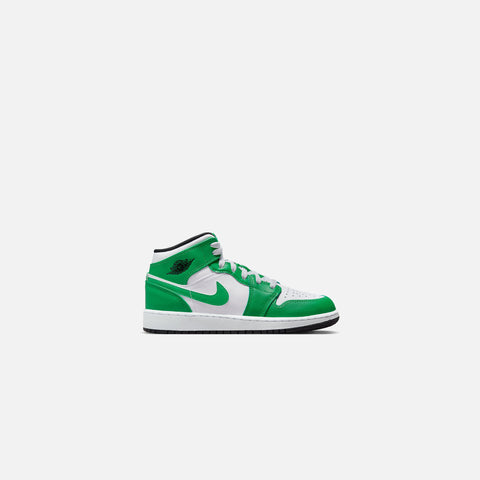 Nike Grade School Air Jordan 1 Mid - Lucky Green / Black / White