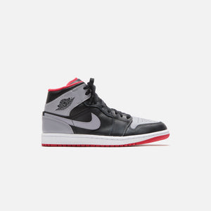 Nike Air Jordan 1 Mid - Black / Cement Grey / Fire Red / White