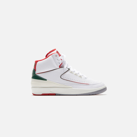 Nike GS Air Jordan 2 Retro - White / Fire Red / Fir / Sail