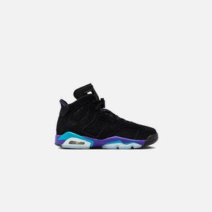 Nike GS Air Jordan 6 Retro - Black / Bright Concord / Aquatone