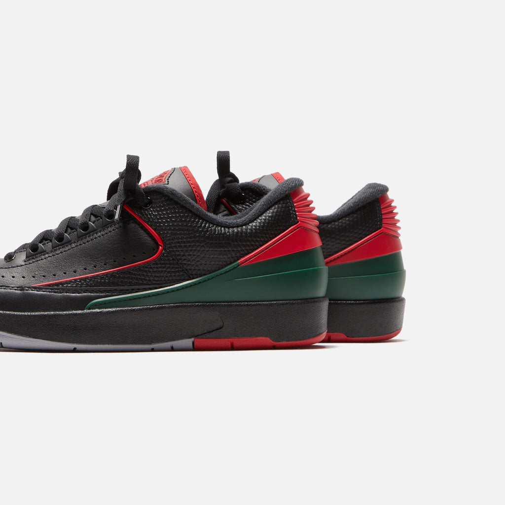 Nike Air Jordan 2 Retro Low - Black / Fire Red / Fire / Cement Grey – Kith