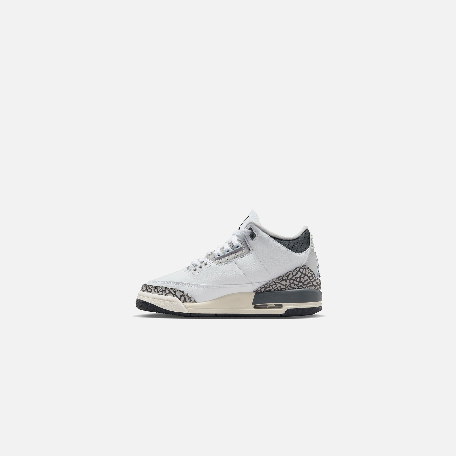 Nike GS Air Jordan 3 Retro HNS - White / Black Iron / Light Ash Grey