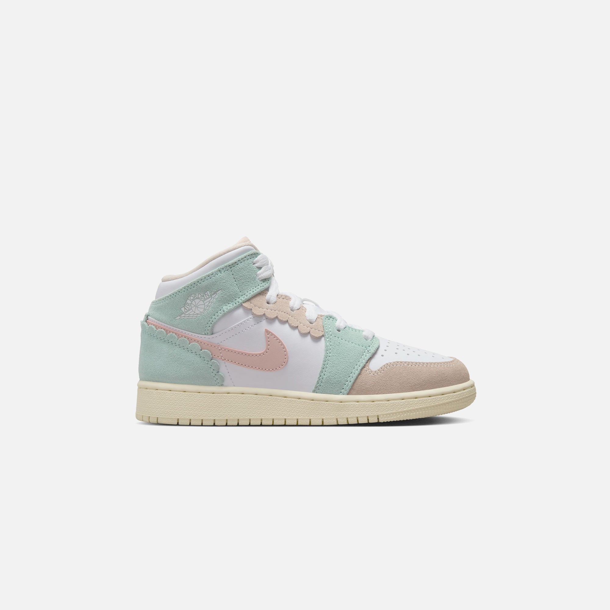 Nike Air Jordan 1 Mid Se - White / Jade Ice / Guava Ice / Pink