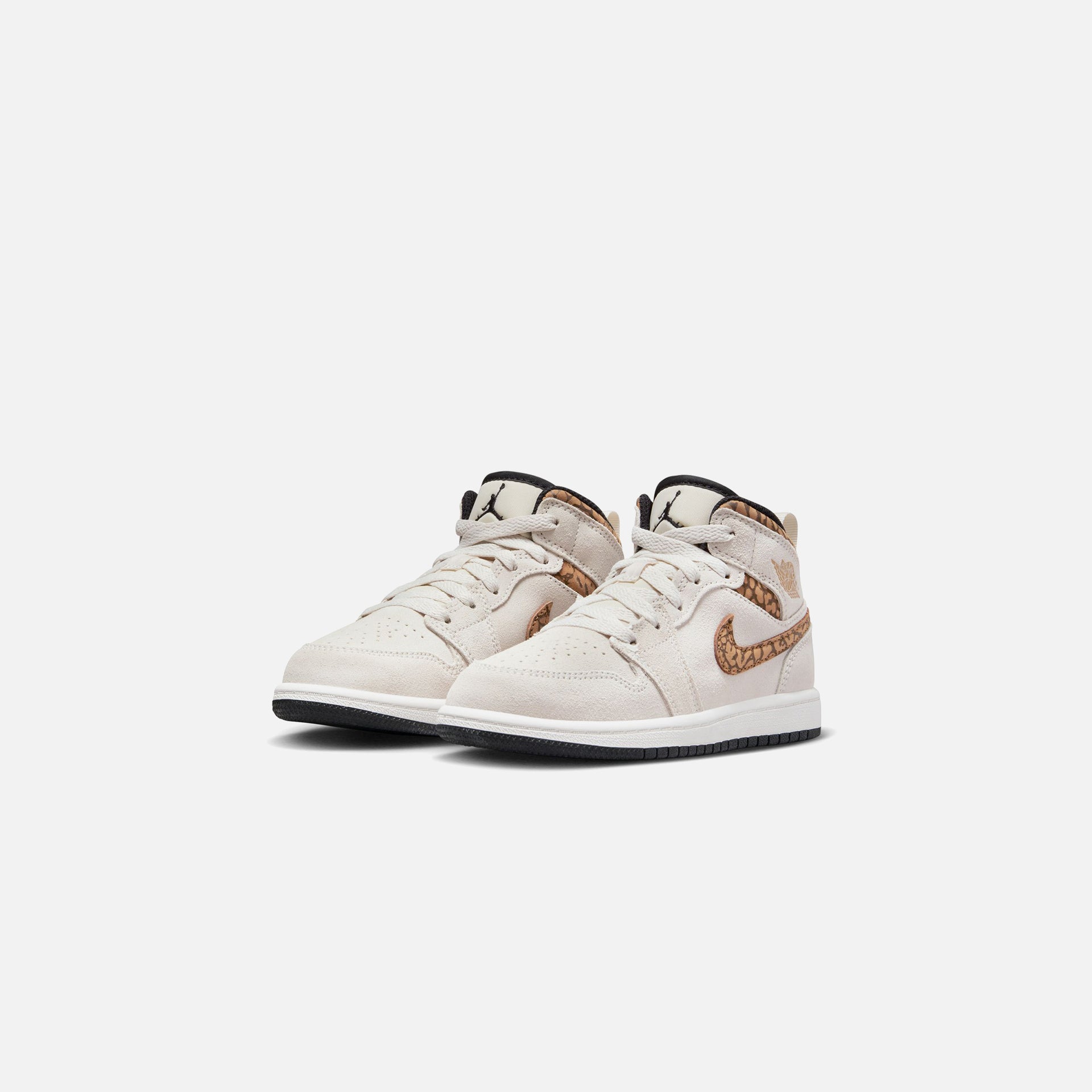 Nike Pre-School Air Jordan 1 Mid Se - Light Orewood Brown / Metallic Gold