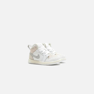 Nike Toddler Air Jordan 1 Mid SE Craft - White / Light Orewood / Brown / Tech Grey / Sail