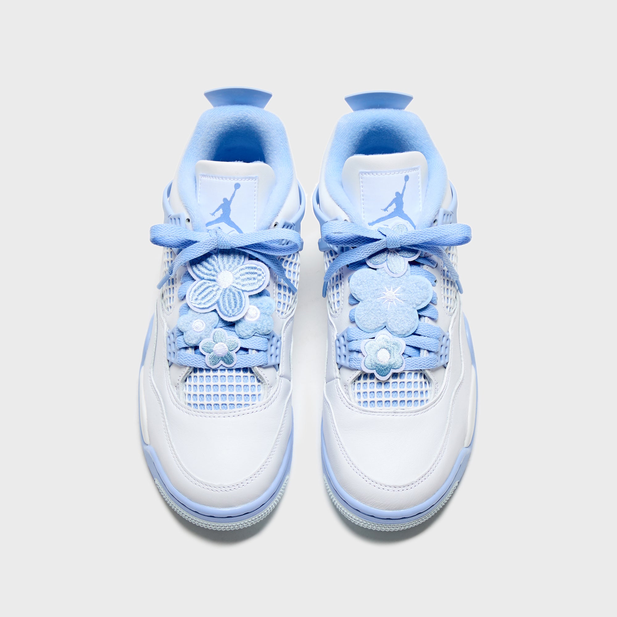 Jordan WMNS Air Jordan 4 Retro - White / Aluminum / Blue