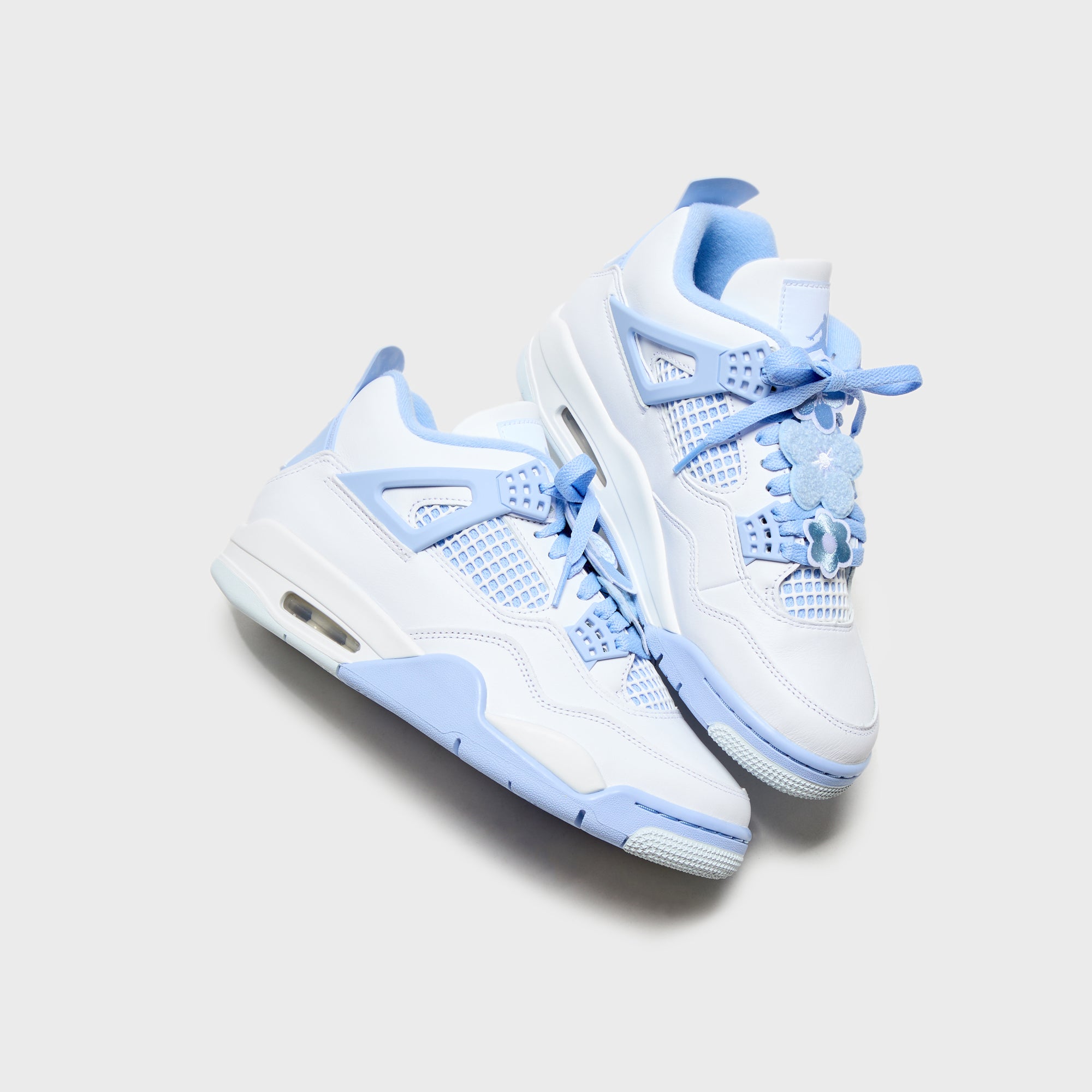 Jordan WMNS Air Jordan 4 Retro - White / Aluminum / Blue