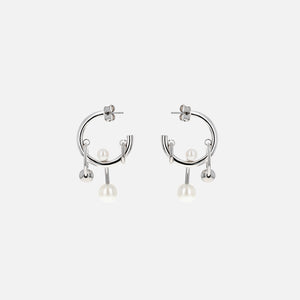 Justine Clenquet Chase Earrings - Palladium