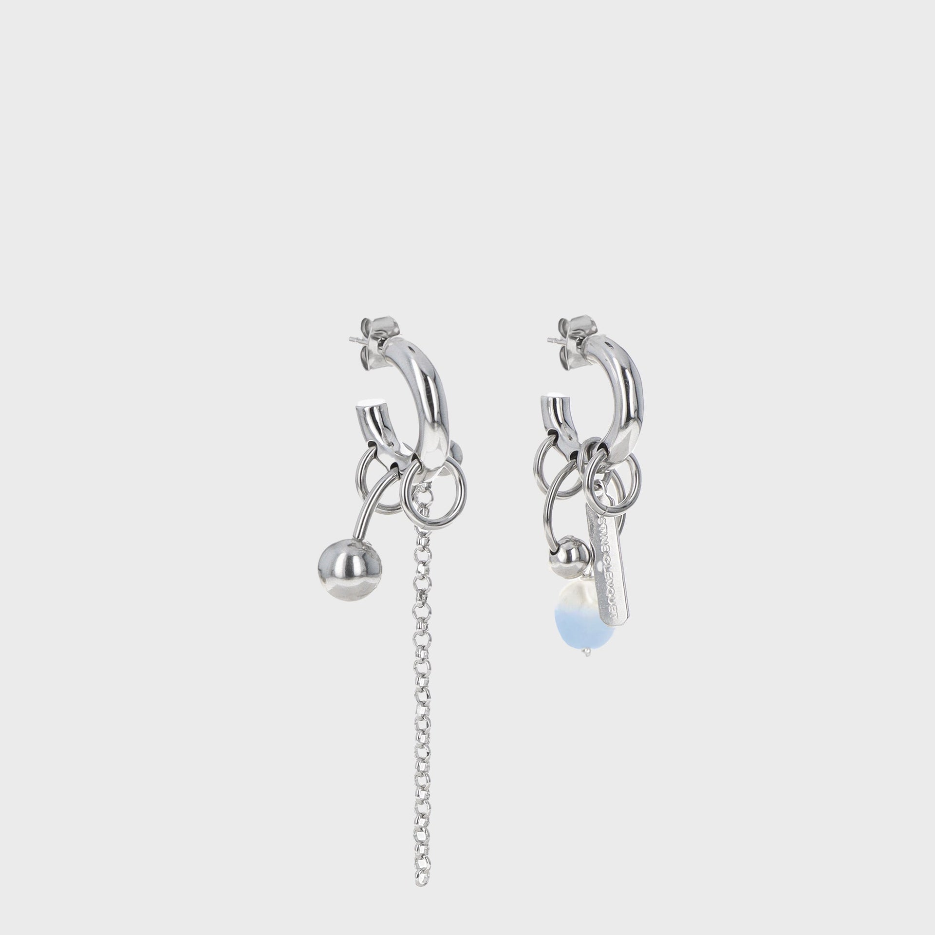 Justine Clenquet Holly Earring in Pearl Blue