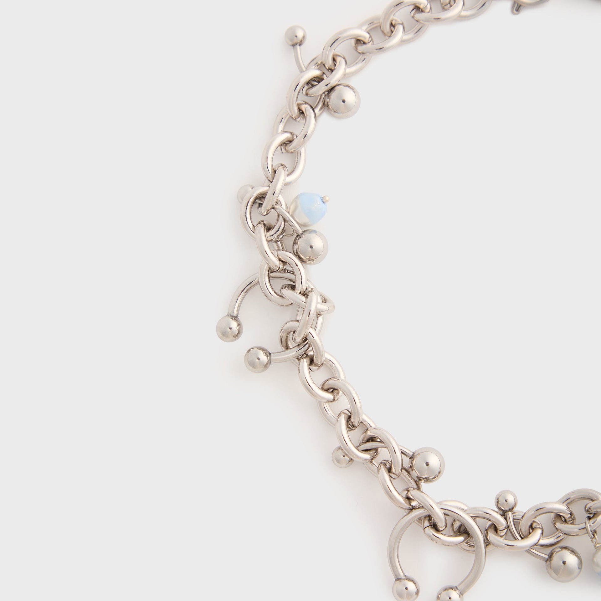 Justine Clenquet Holly Summer Necklace in Pearl Blue