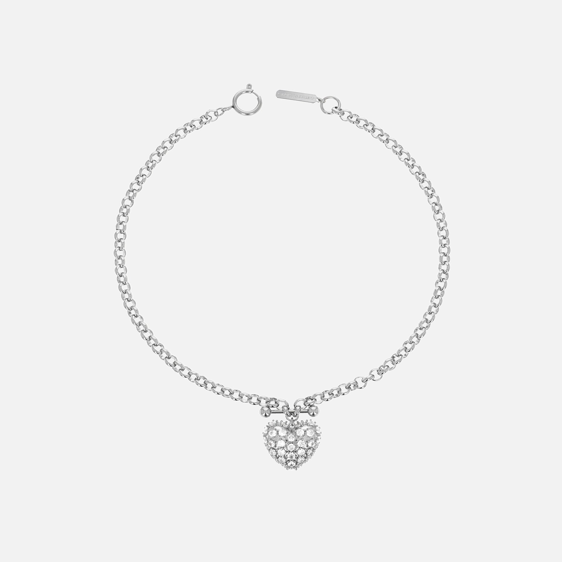 Justine Clenquet Heart Choker - Palladium