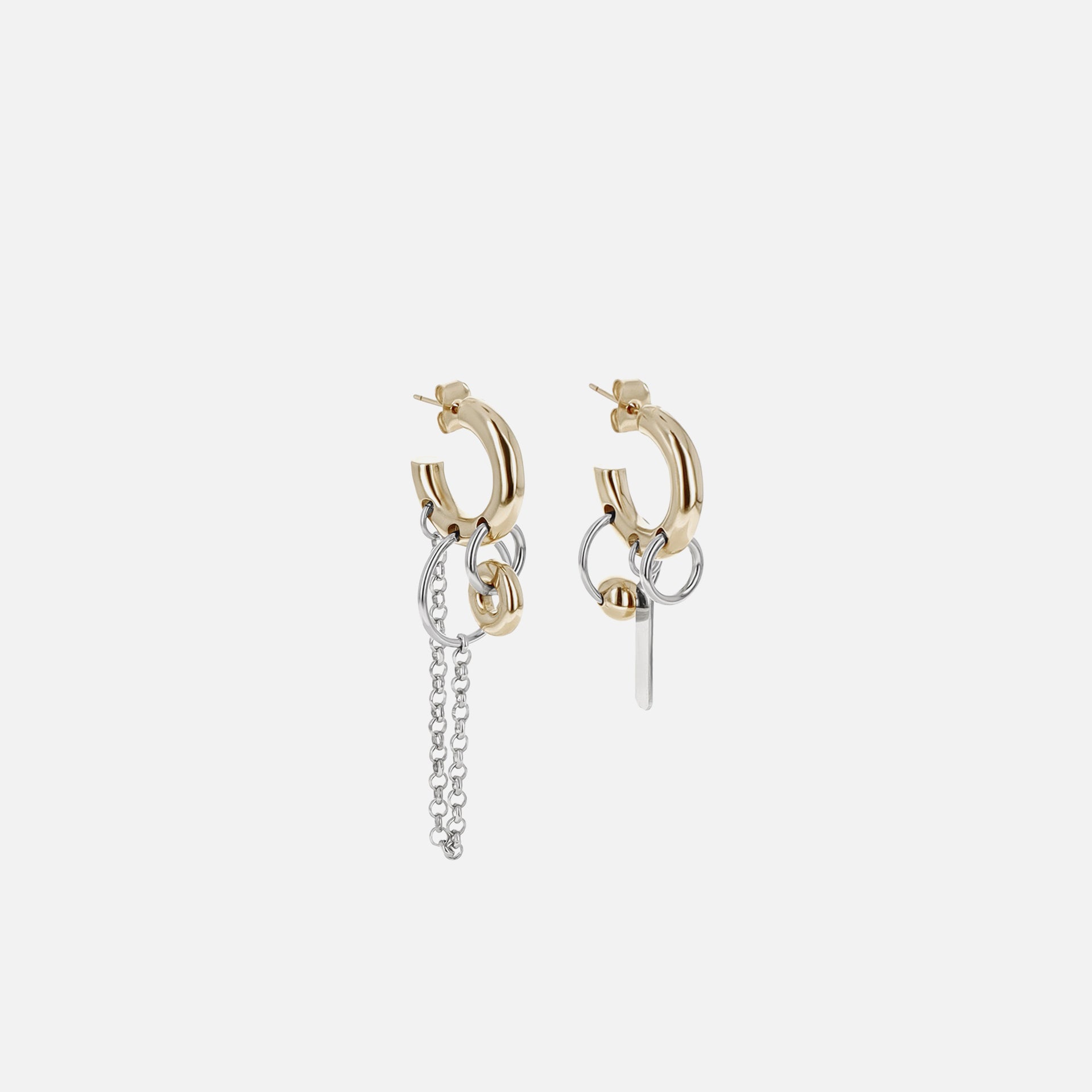 Justine Clenquet Irvin Earring - Gold / Palladium