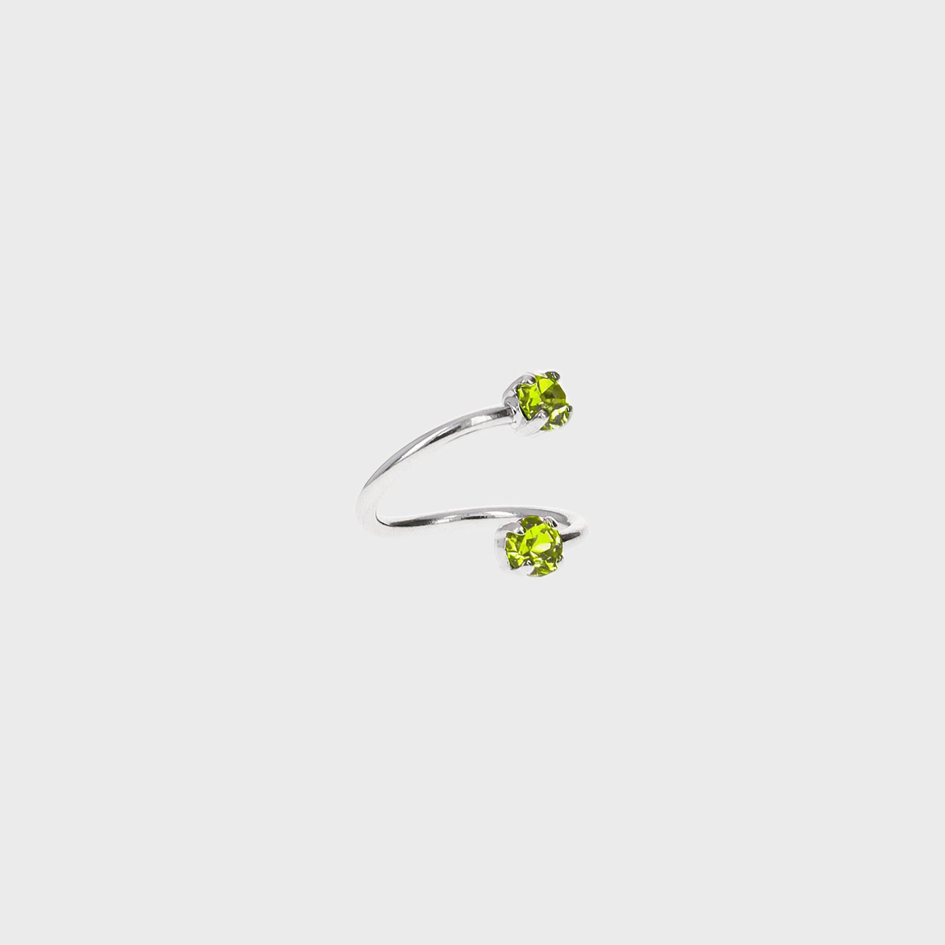 Justine Clenquet Juno Ring in Acid Green