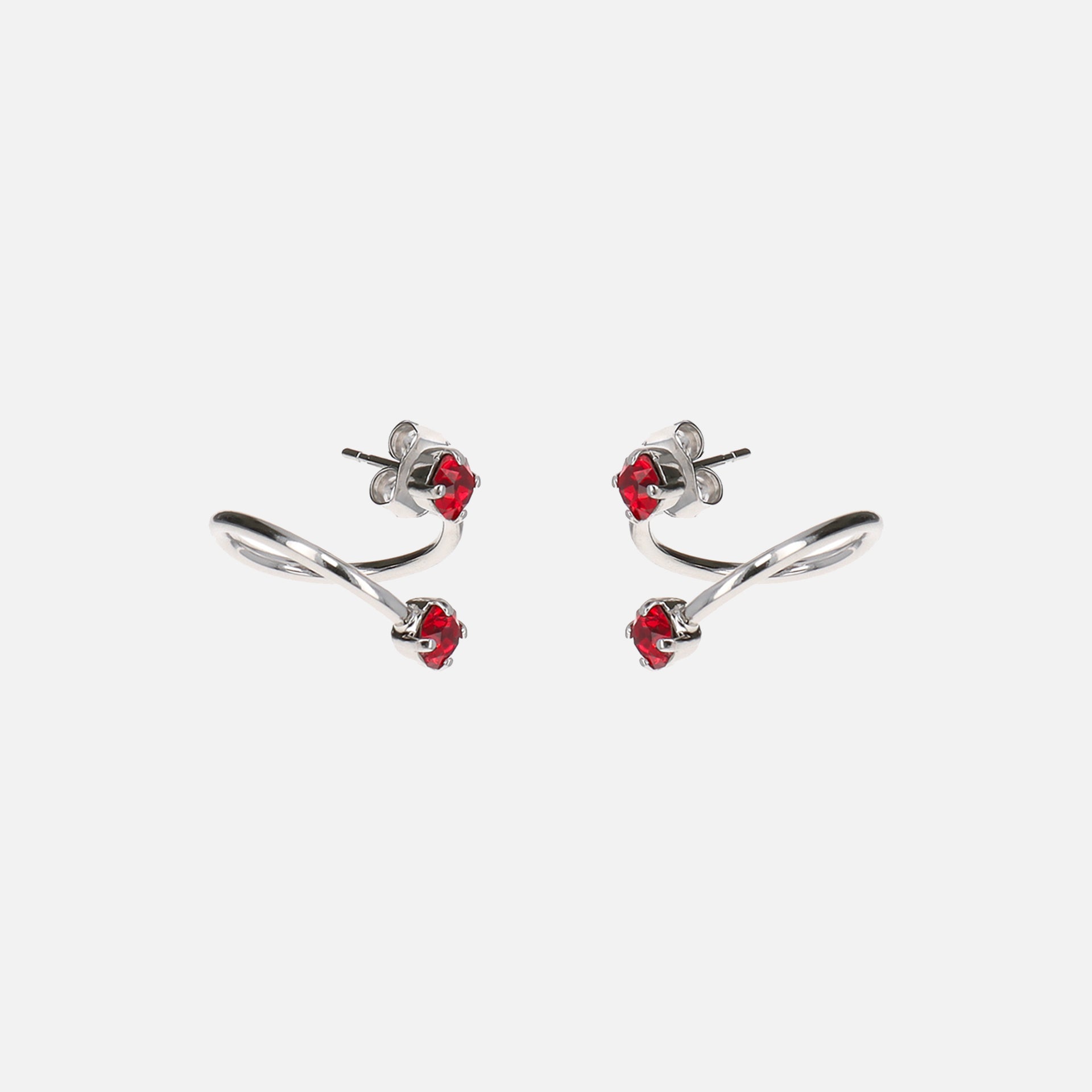 Justine Clenquet Maxine Earrings - Red