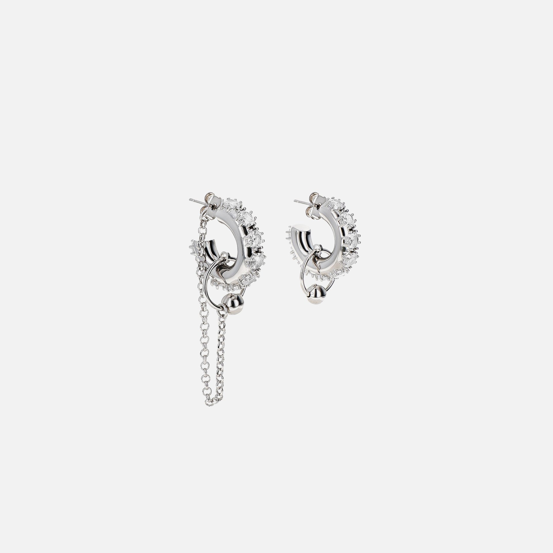 Justine Clenquet Penny Earring - Palladium