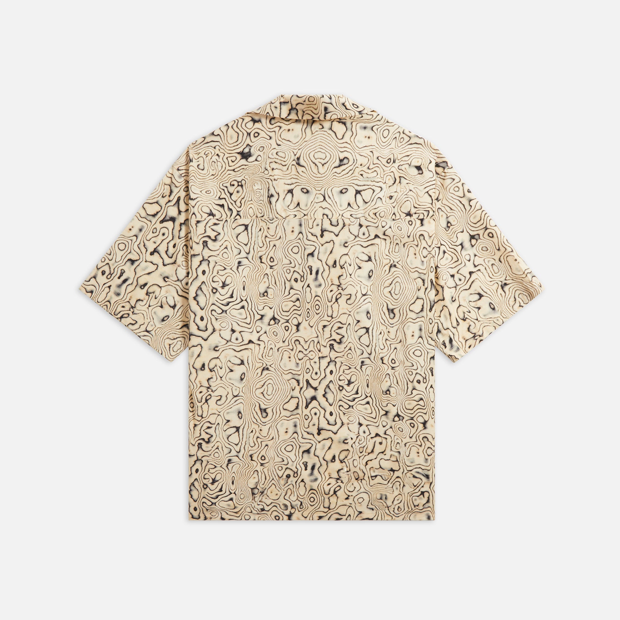 Kith ブラウン 半袖ボタンアップシャツ S KITH(キス) 刺しゅうロゴ半袖オープンカラーシャツ#KHM030459