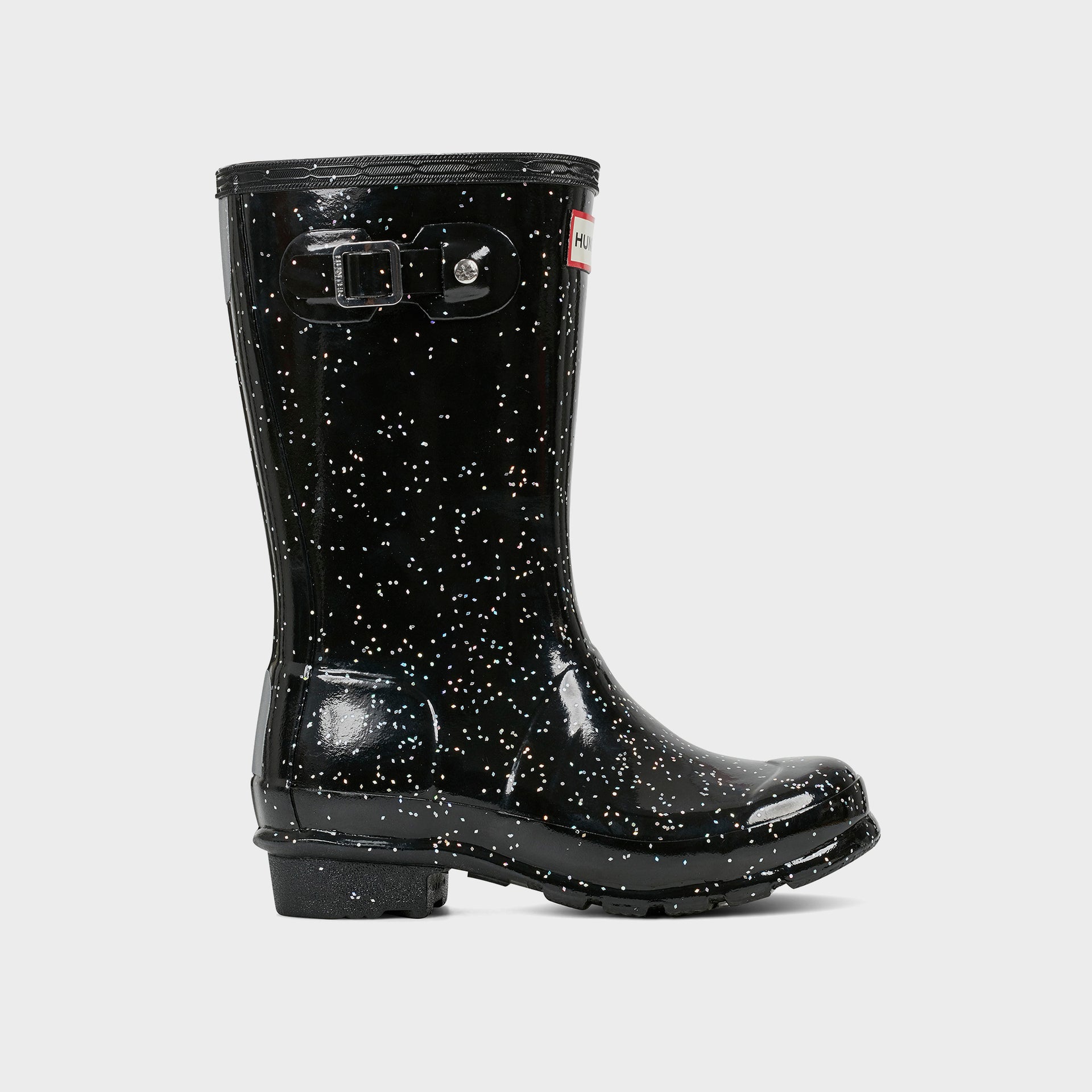 Hunter Kids Original Rain Boot - Glitter Black