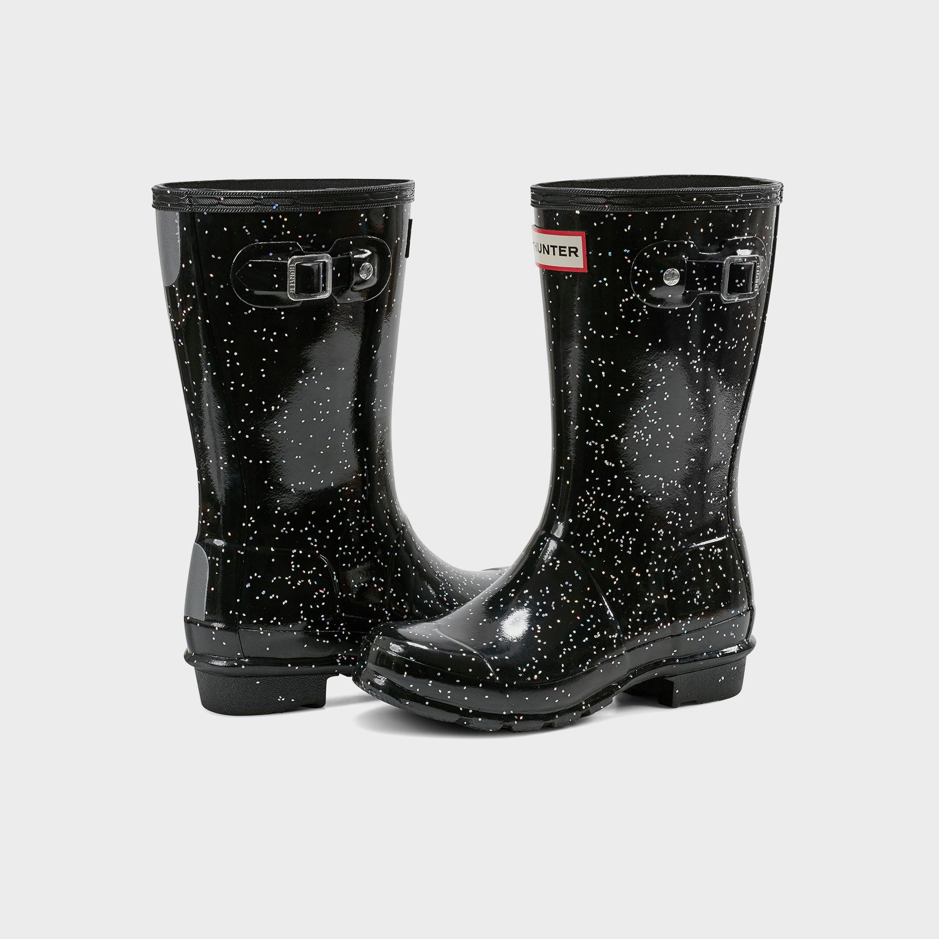 Hunter Kids Original Rain Boot - Glitter Black