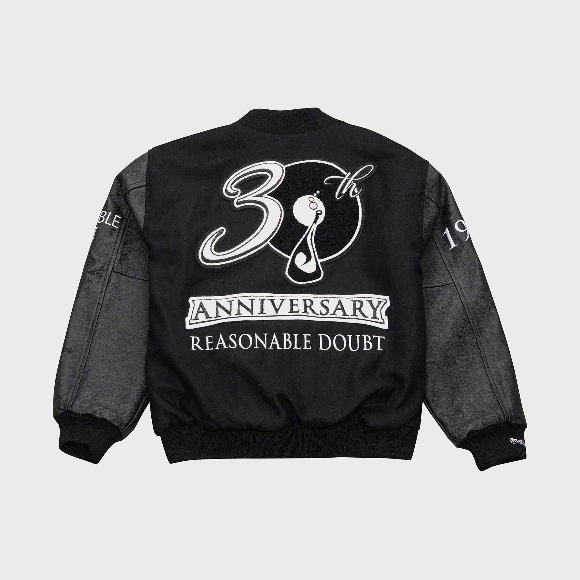 Mitchell & Ness x Jay-Z Reasonable Doubt x New York Yankees Varsity Full-Snap Jacket - Black