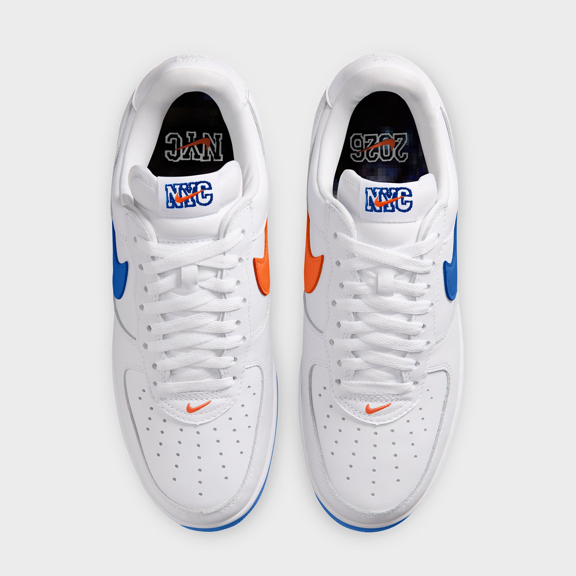 MADE-TO-ORDER | Nike Air Force 1 '01 "NYC" - White / Brilliant Orange / Rush Blue