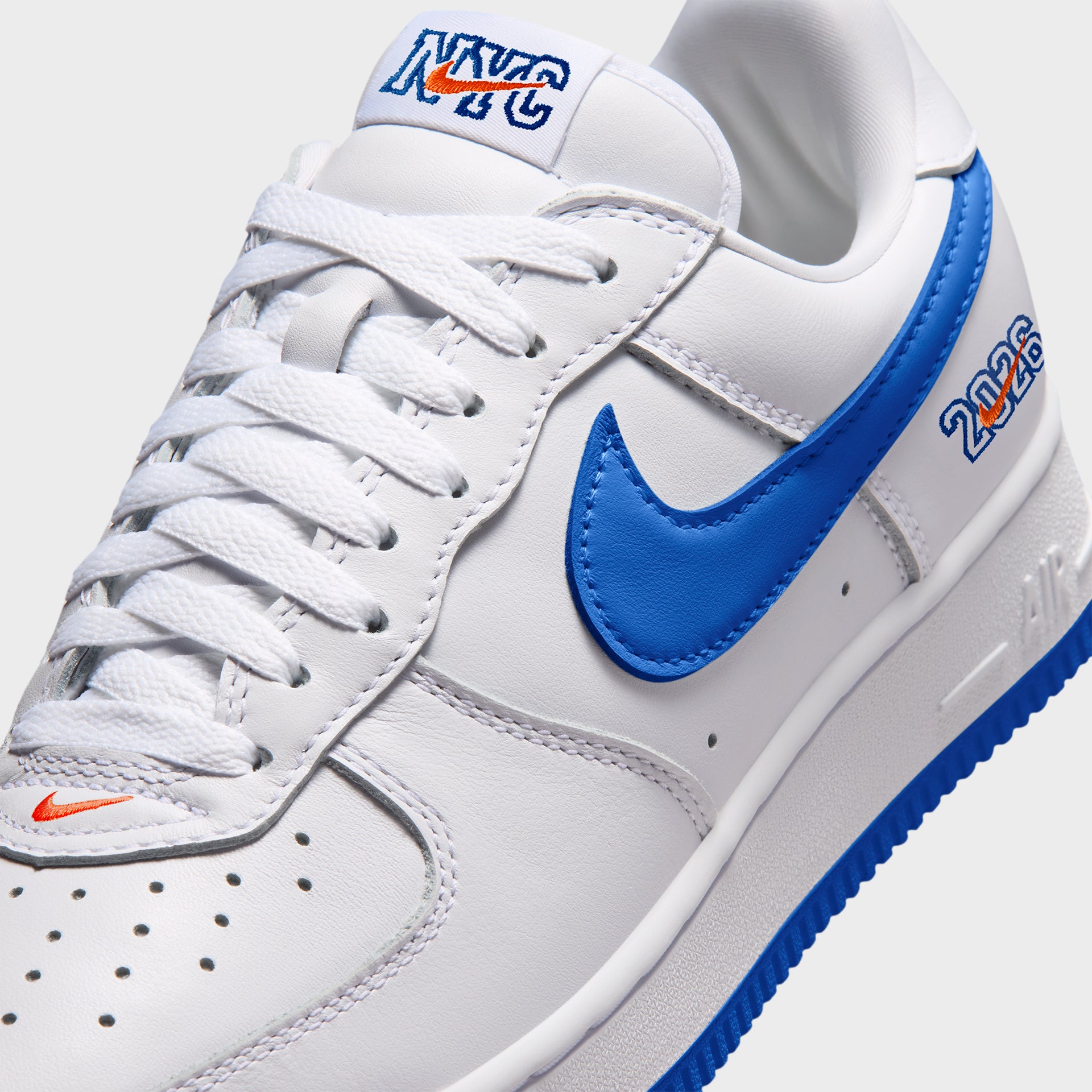MADE-TO-ORDER | Nike Air Force 1 '01 "NYC" - White / Brilliant Orange / Rush Blue