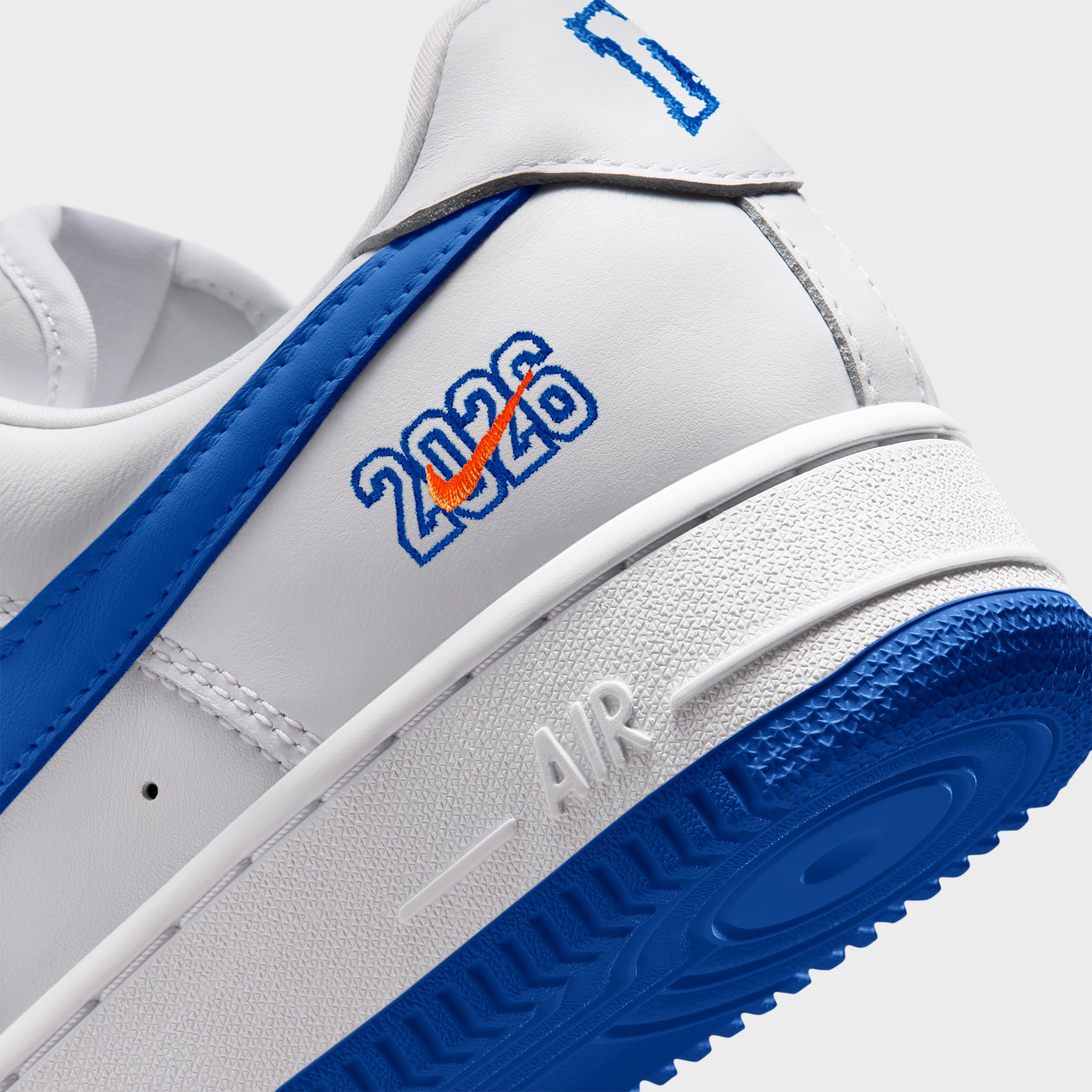 MADE-TO-ORDER | Nike Air Force 1 '01 "NYC" - White / Brilliant Orange / Rush Blue