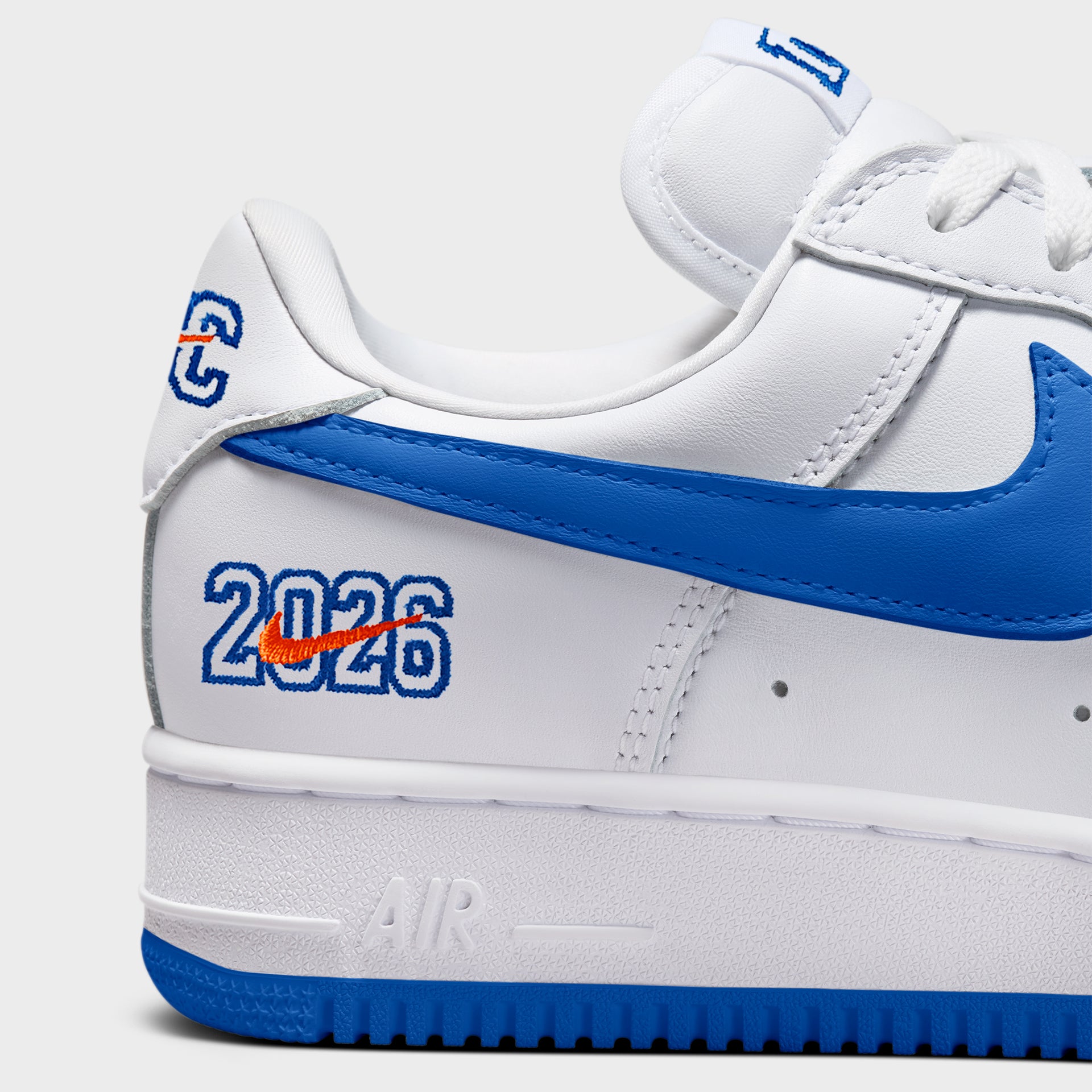 MADE-TO-ORDER | Nike Air Force 1 '01 "NYC" - White / Brilliant Orange / Rush Blue