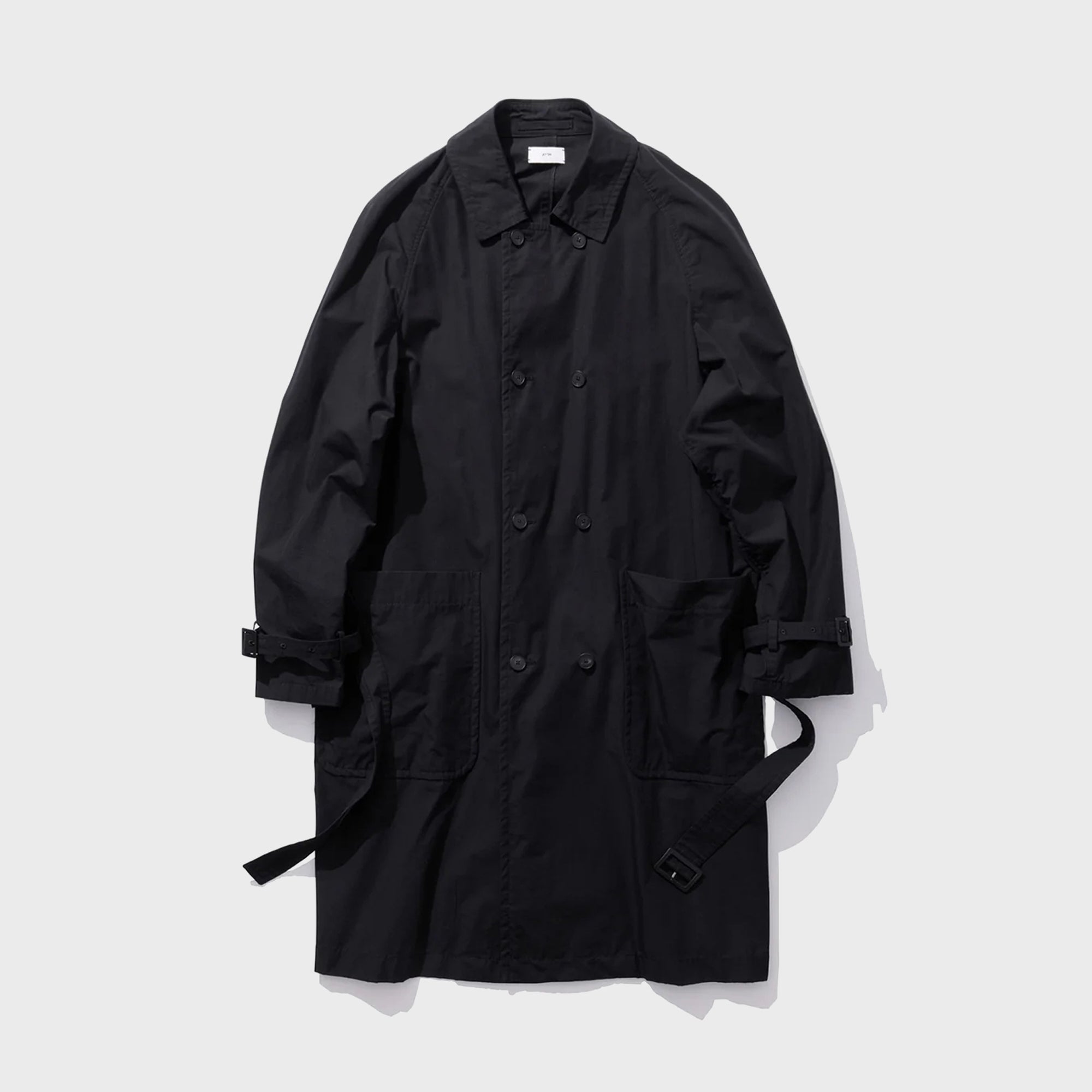 ATON Twist Wool Linen Semi Double Jacket - Navy – Kith