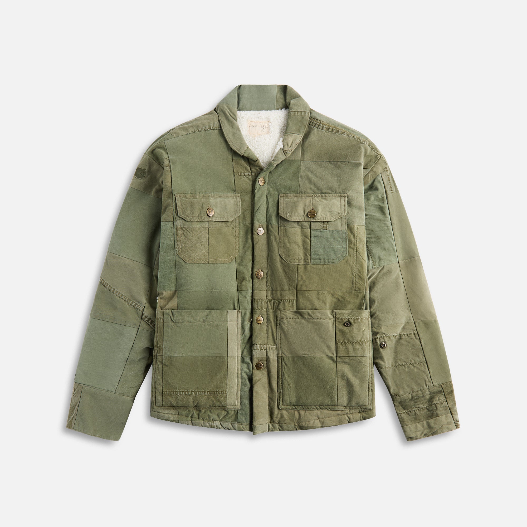 Greg Lauren Army Scarwork Sherpalined Boxy - Army – Kith