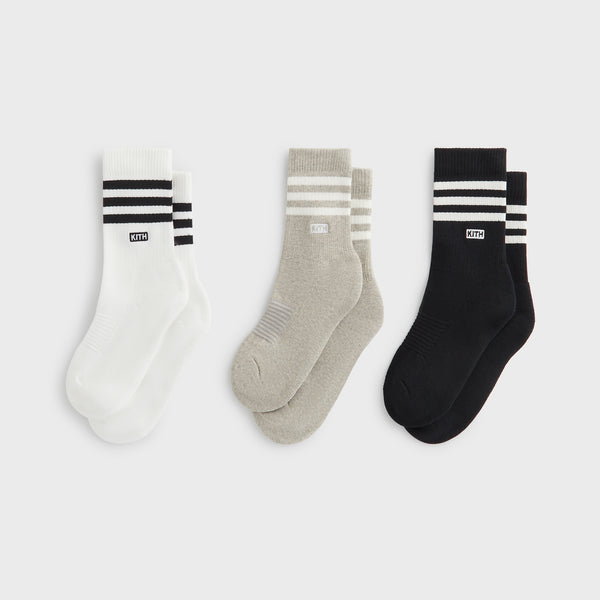 レッグウェア Kith adidas Football Sock Pack M Kith for adidas Football Sock Pack - White / Gray/ Black