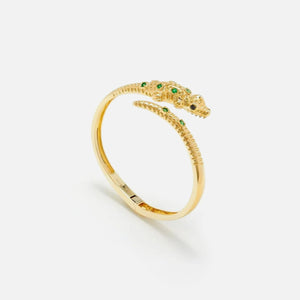 Yvonne Leon Croc Bracelet - Gold