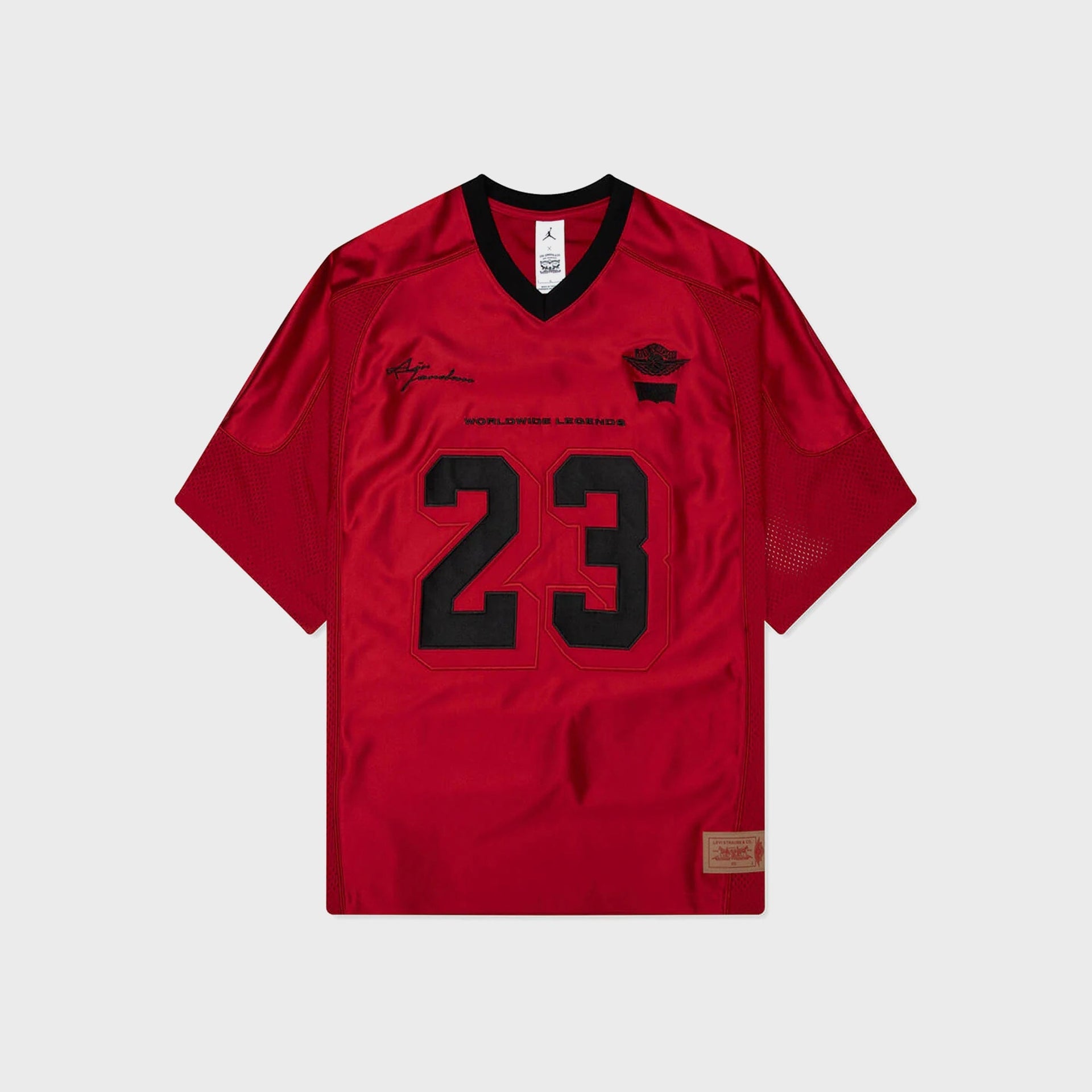Jordan x Levi's Jersey - Gym Red / Black / Pale Ivory
