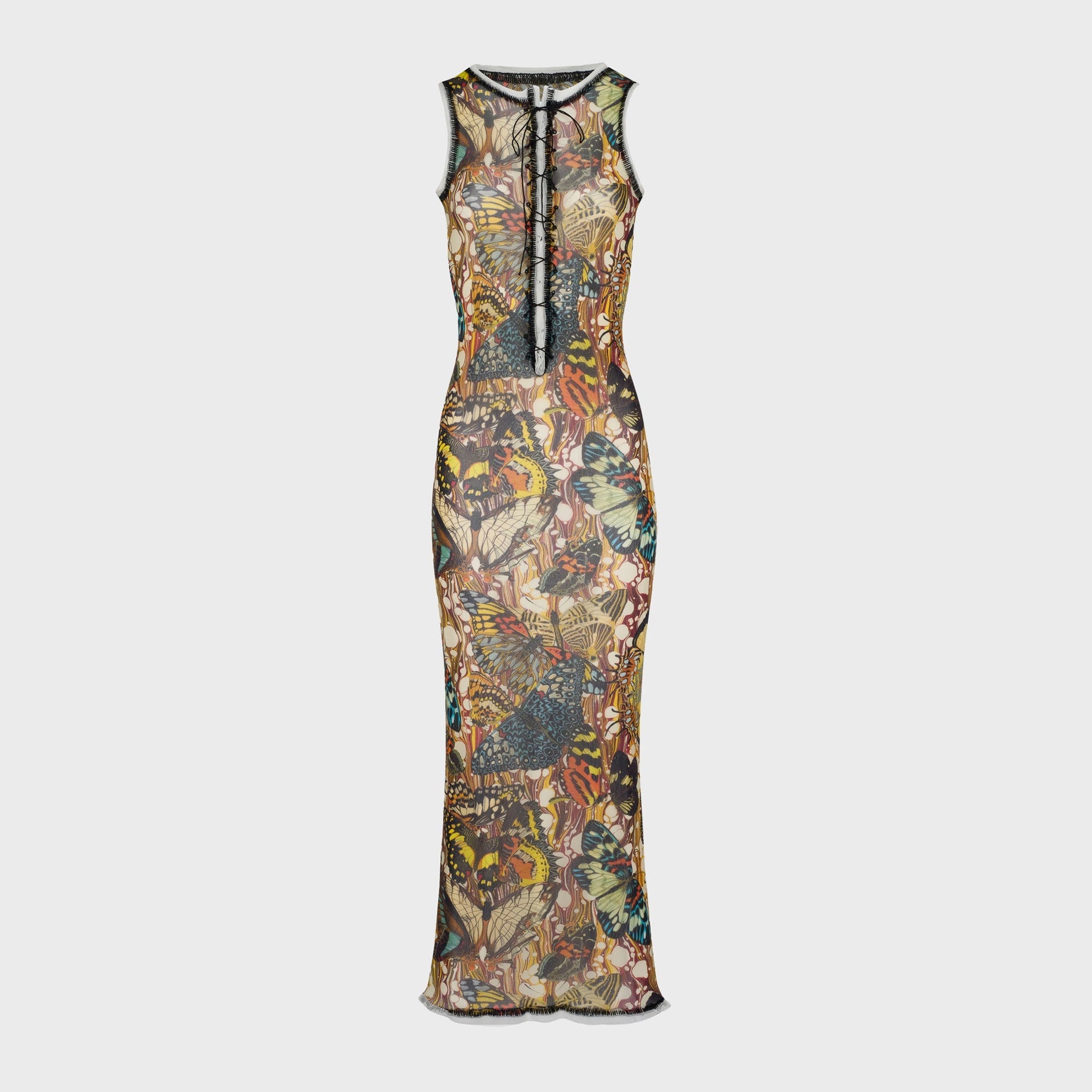 Jean Paul Gaultier Re-Edition Mesh Dress - Printed Papillion