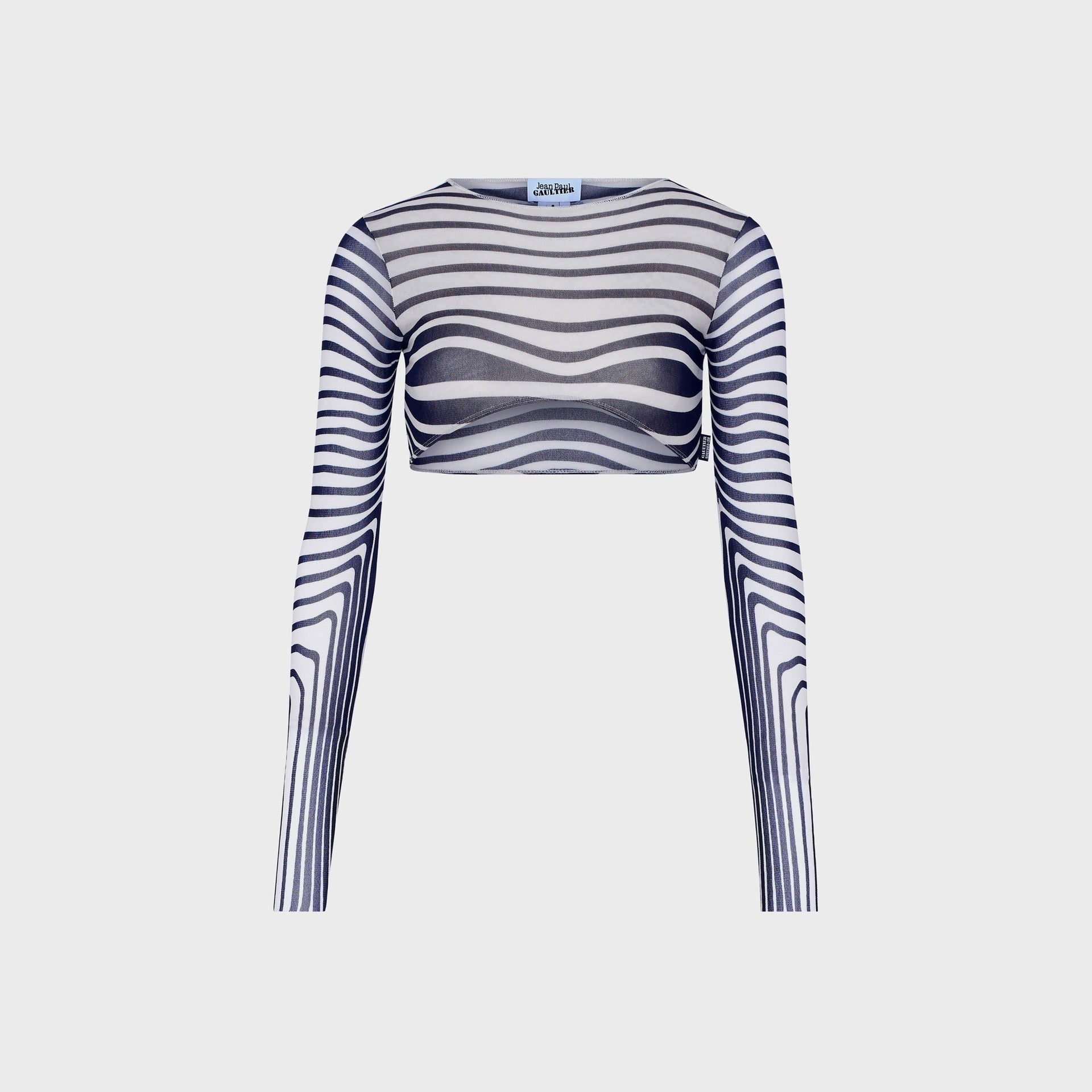 Jean Paul Gaultier Re-Edition Crew Neck Long Sleeves Crew Neck Top - Morphing Stripes