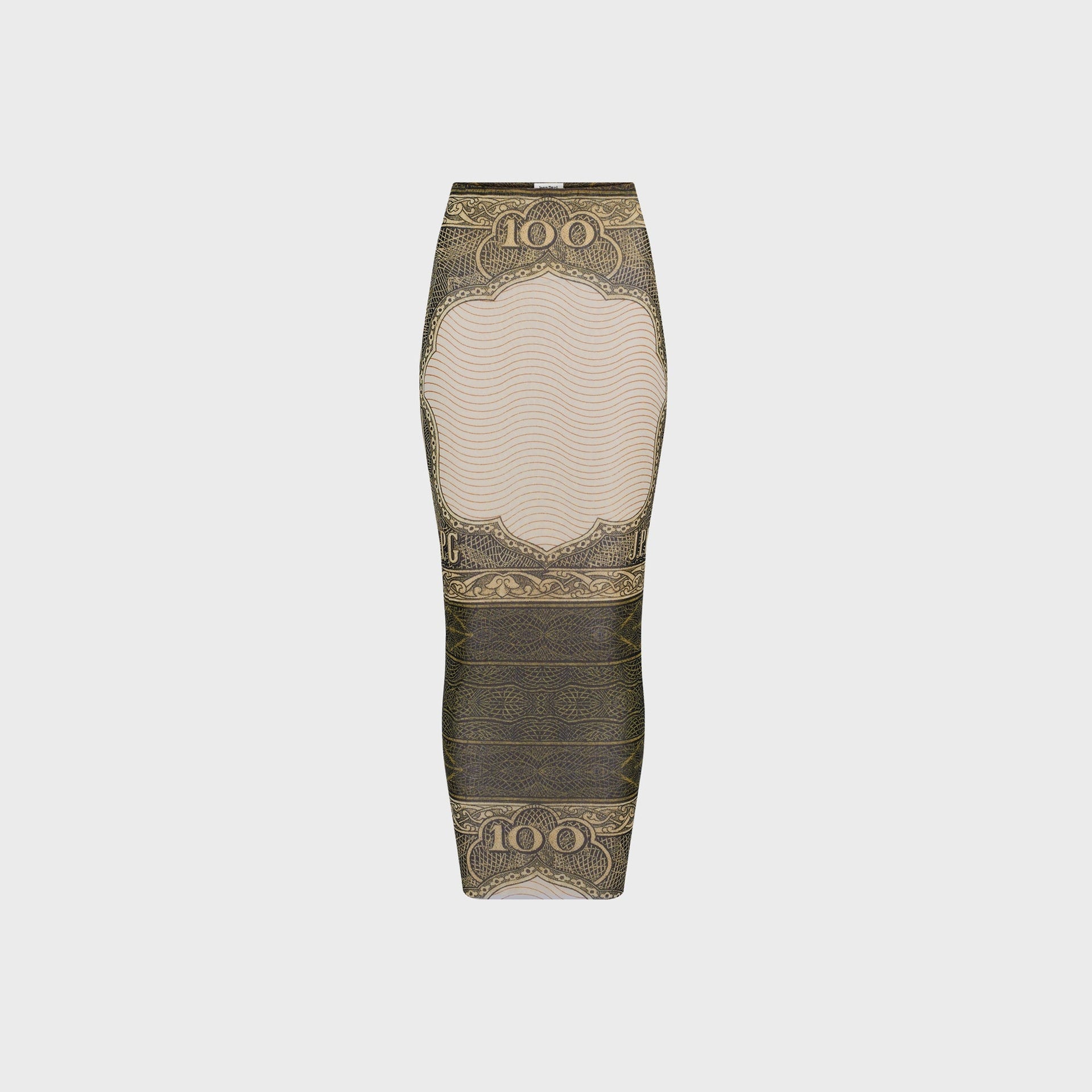 Jean Paul Gaultier Re-Edition Mesh Long Skirt - Printed Cartouche