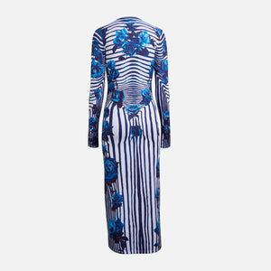 aarhon used slim fit jeans blue Jersey Dress - Flower Body Morphing