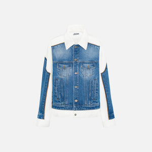 For the Family Denim Jacket with Contrast Detail - Vintage Blue