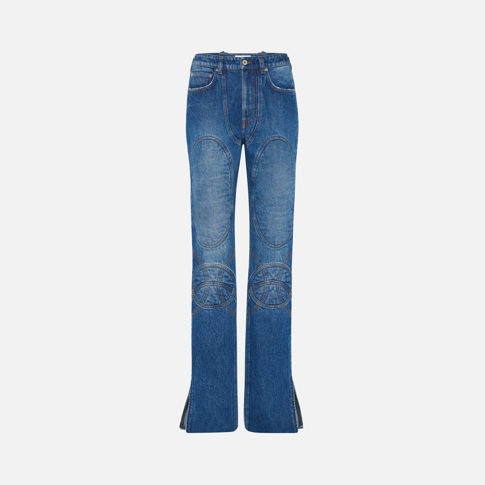 Jean Paul Gaultier Denim Jeans With Lacing - Vintage Blue