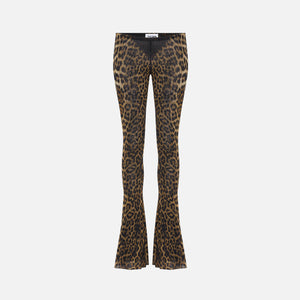 Jean Paul Gaultier Mesh Printed Trouser with Lace - Leopard