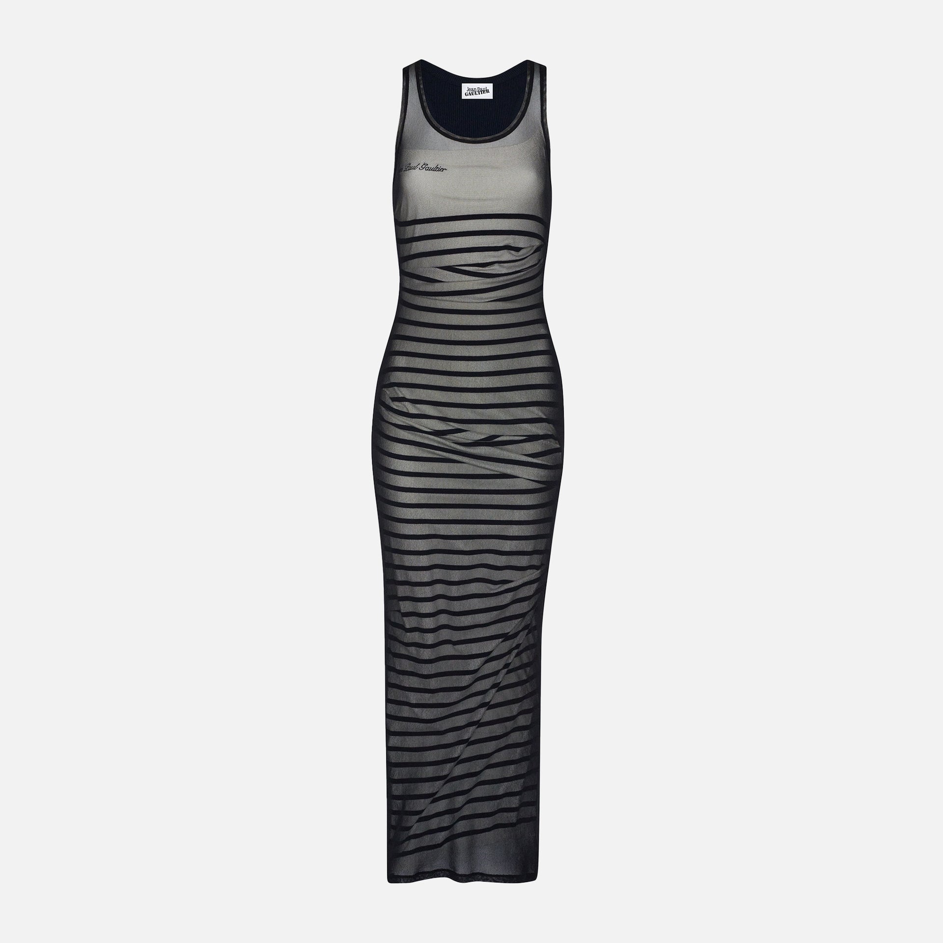 Jean Paul Gaultier Ribbed Mariniere Long Dress - Navy