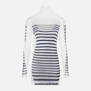 Jean Paul Gaultier Spandex and Mesh Short Dress - White