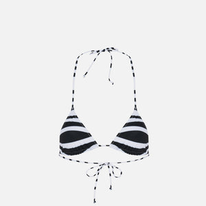 Jean Paul Gaultier Bikini Top Printed Mariniere Body Morphing - Black / White