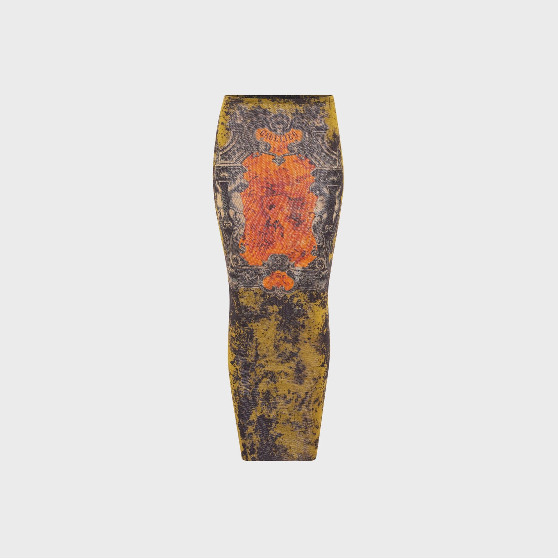 Jean Paul Gaultier Mesh Long Skirt - Printed Médaillon