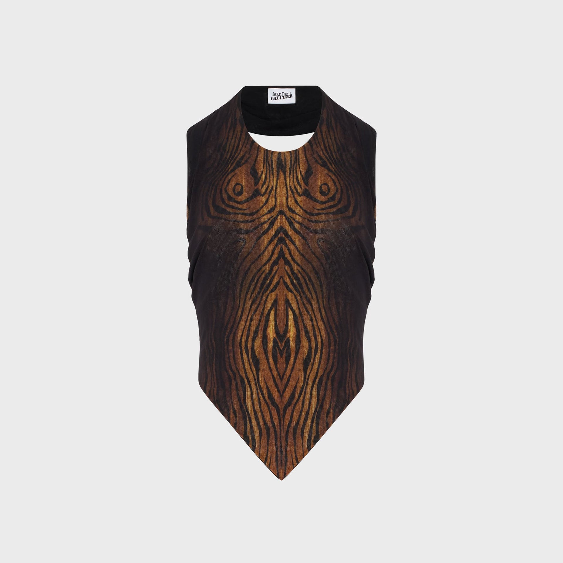 Jean Paul Gaultier Mesh Scarf Top - Printed Wood