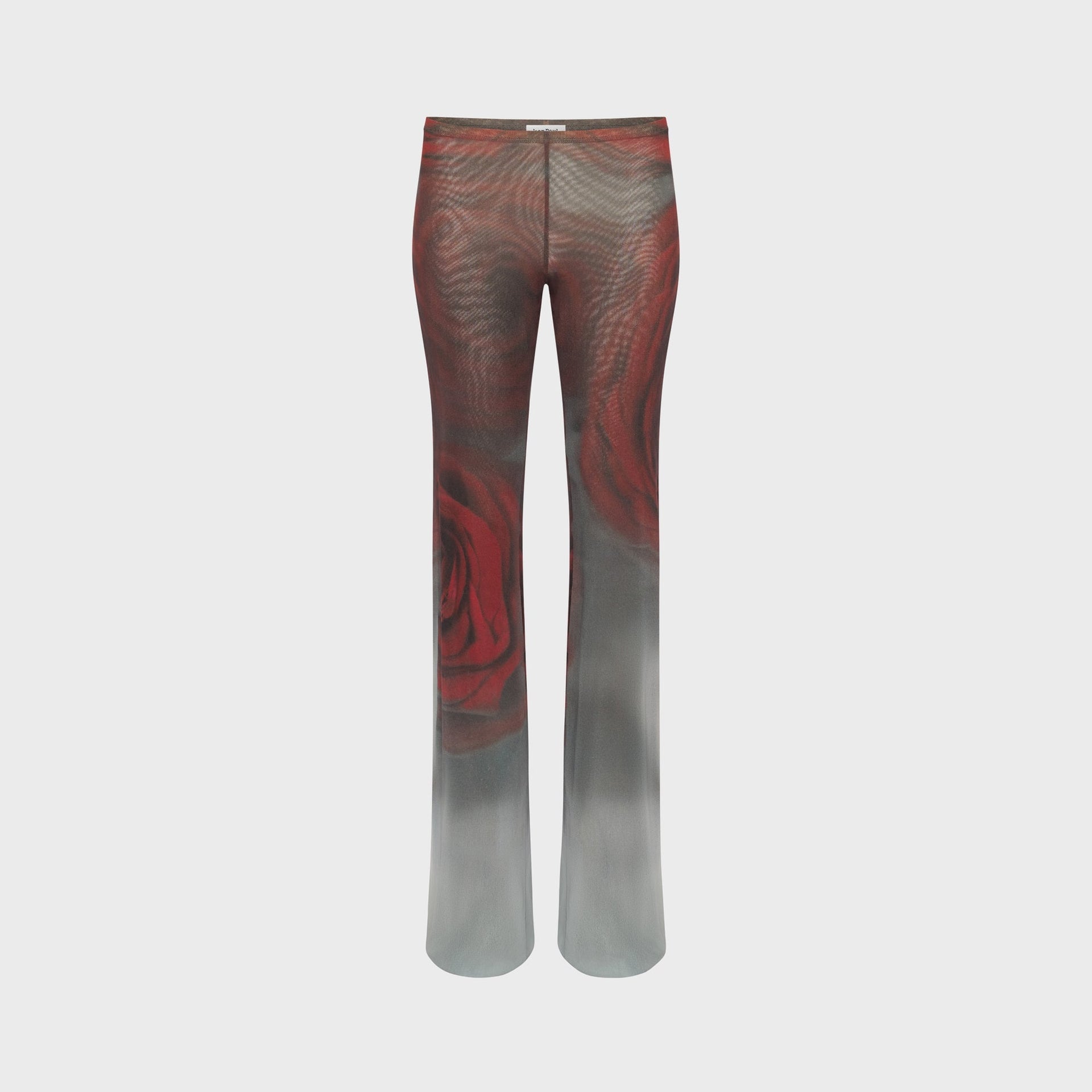 Jean Paul Gaultier Printed Blurry Roses Trouser in White / Grey / Red