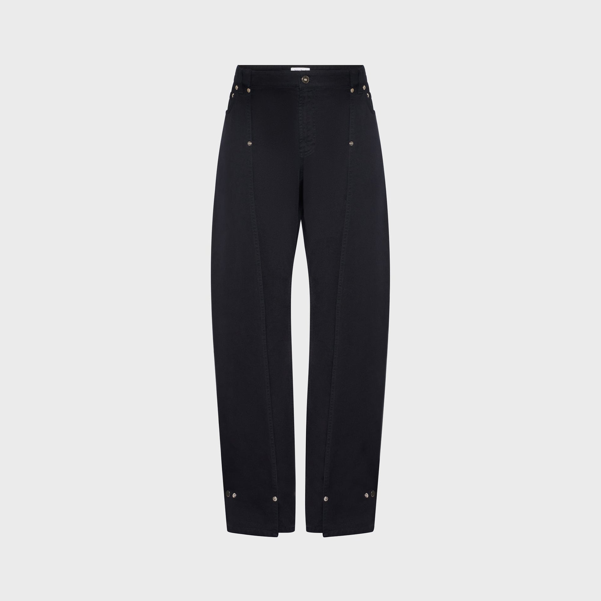 Jean Paul Gaultier Overdyed Denim Trouser with Upper Denim Panel in Navy