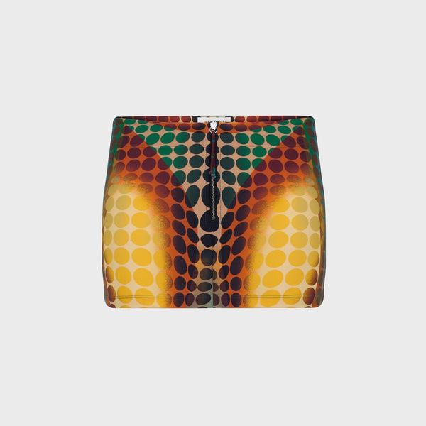 Jean Paul Gaultier Re-Edition Center Front Zip Mini Skirt - Orange